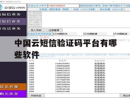中国云短信验证码平台有哪些软件
