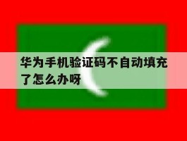 关于华为手机验证码不自动填充了怎么办呀的信息