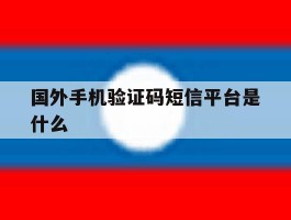 国外手机验证码短信平台是什么
