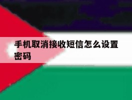 手机取消接收短信怎么设置密码