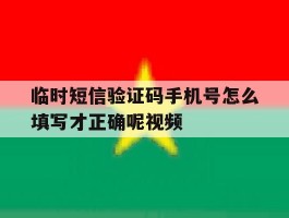 临时短信验证码手机号怎么填写才正确呢视频