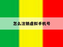 怎么注销虚拟手机号