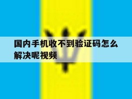 国内手机收不到验证码怎么解决呢视频