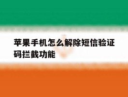 苹果手机怎么解除短信验证码拦截功能