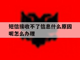 短信接收不了信息什么原因呢怎么办理的简单介绍