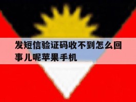 包含发短信验证码收不到怎么回事儿呢苹果手机的词条