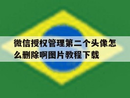 微信授权管理第二个头像怎么删除啊图片教程下载的简单介绍