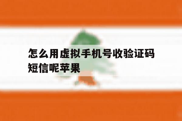 怎么用虚拟手机号收验证码短信呢苹果 怎么用虚拟手机号收验证码短信呢苹果
