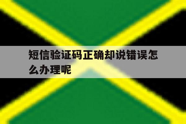 短信验证码正确却说错误怎么办理呢 短信验证码正确却说错误怎么办理呢