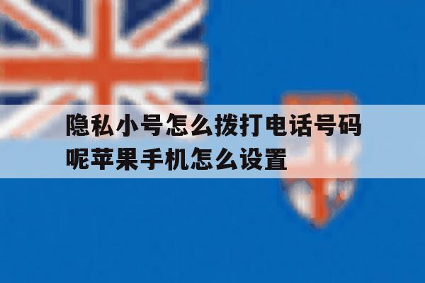 隐私小号怎么拨打电话号码呢苹果手机怎么设置的简单介绍 隐私小号怎么拨打电话号码呢苹果手机怎么设置的简单介绍