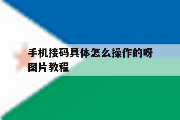 手机接码具体怎么操作的呀图片教程 手机接码具体怎么操作的呀图片教程