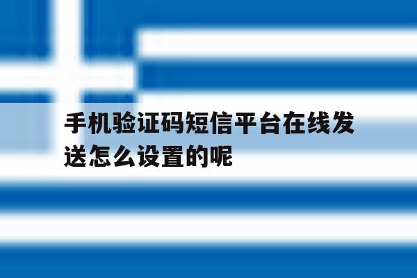 手机验证码短信平台在线发送怎么设置的呢的简单介绍 手机验证码短信平台在线发送怎么设置的呢的简单介绍