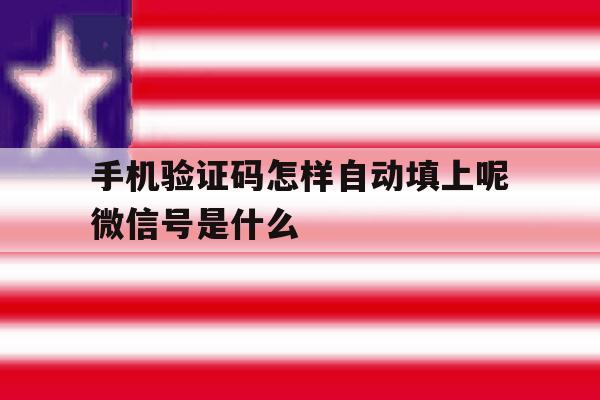 手机验证码怎样自动填上呢微信号是什么 手机验证码怎样自动填上呢微信号是什么