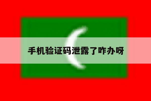 手机验证码泄露了咋办呀 手机验证码泄露了咋办呀
