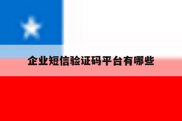 企业短信验证码平台有哪些 企业短信验证码平台有哪些