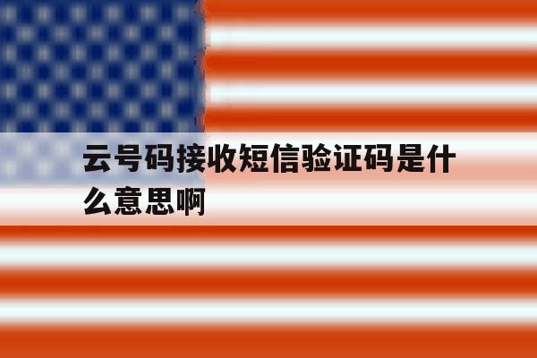 云号码接收短信验证码是什么意思啊 云号码接收短信验证码是什么意思啊