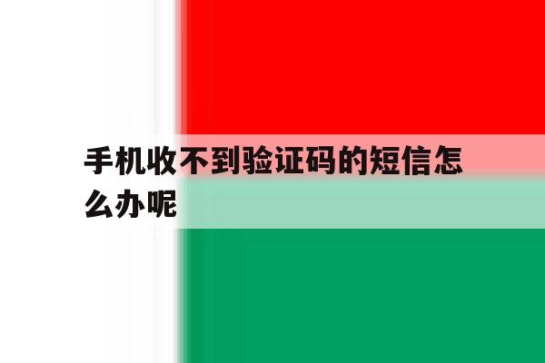 手机收不到验证码的短信怎么办呢 手机收不到验证码的短信怎么办呢