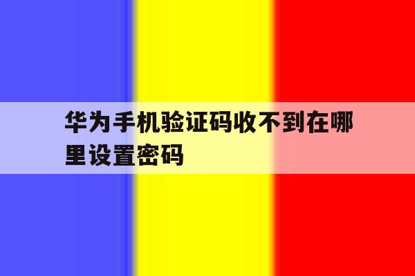 华为手机验证码收不到在哪里设置密码 华为手机验证码收不到在哪里设置密码