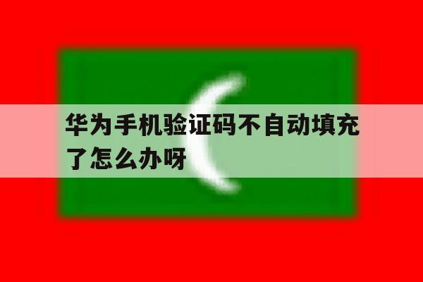 关于华为手机验证码不自动填充了怎么办呀的信息 关于华为手机验证码不自动填充了怎么办呀的信息