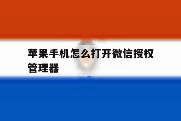 苹果手机怎么打开微信授权管理器 苹果手机怎么打开微信授权管理器