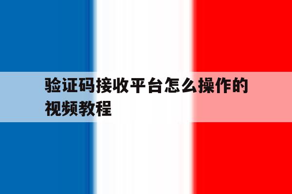 验证码接收平台怎么操作的视频教程 验证码接收平台怎么操作的视频教程