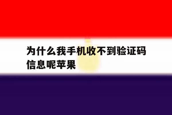 为什么我手机收不到验证码信息呢苹果 为什么我手机收不到验证码信息呢苹果