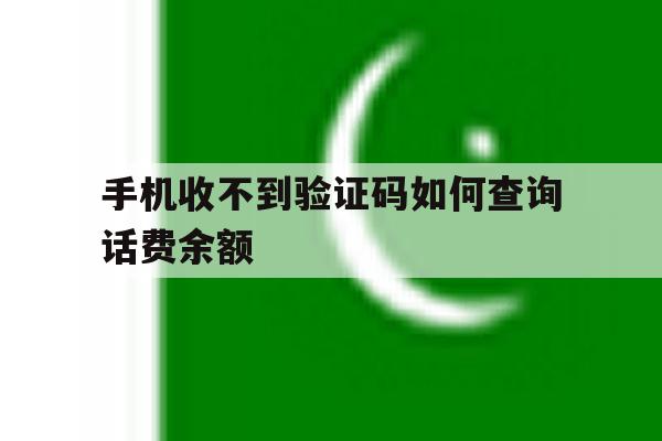 手机收不到验证码如何查询话费余额 手机收不到验证码如何查询话费余额