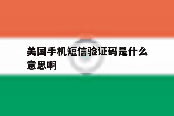 美国手机短信验证码是什么意思啊 美国手机短信验证码是什么意思啊