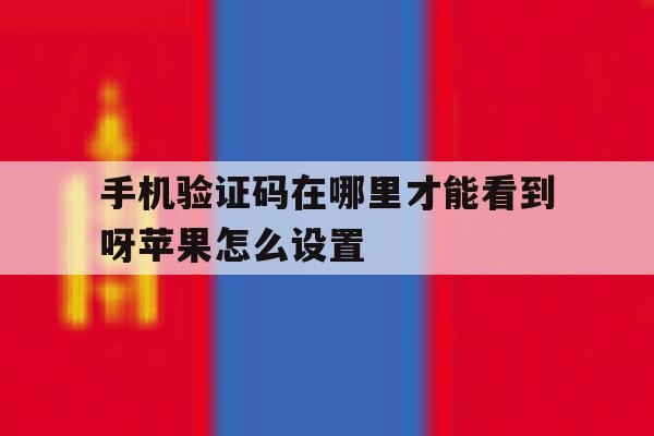手机验证码在哪里才能看到呀苹果怎么设置 手机验证码在哪里才能看到呀苹果怎么设置