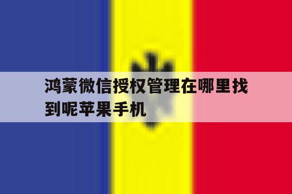 鸿蒙微信授权管理在哪里找到呢苹果手机的简单介绍 鸿蒙微信授权管理在哪里找到呢苹果手机的简单介绍