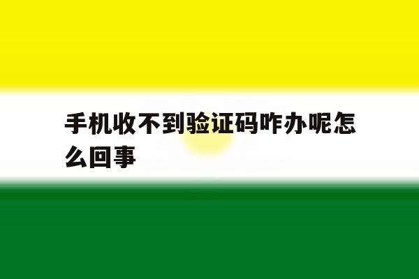 手机收不到验证码咋办呢怎么回事 手机收不到验证码咋办呢怎么回事