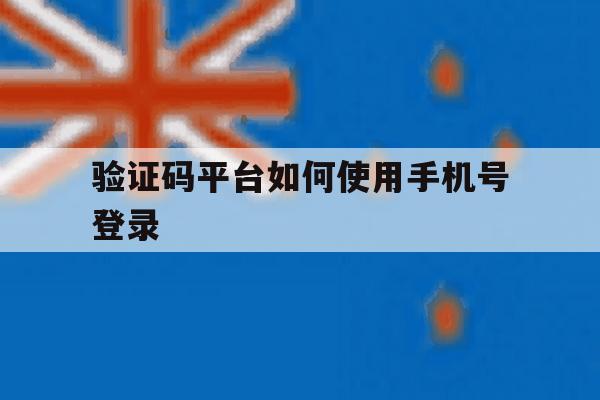 验证码平台如何使用手机号登录