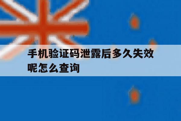 手机验证码泄露后多久失效呢怎么查询 手机验证码泄露后多久失效呢怎么查询