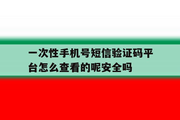 一次性手机号短信验证码平台怎么查看的呢安全吗的简单介绍 一次性手机号短信验证码平台怎么查看的呢安全吗的简单介绍