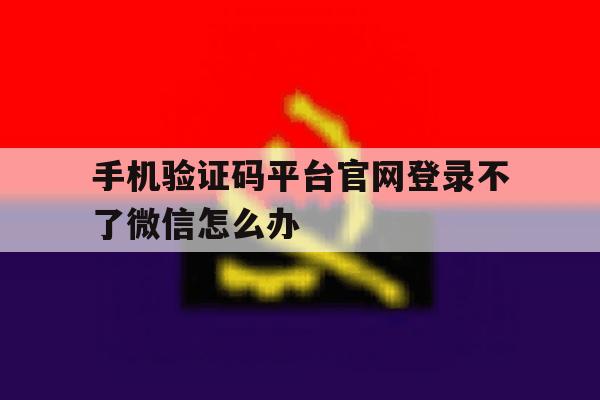 手机验证码平台官网登录不了微信怎么办 手机验证码平台官网登录不了微信怎么办