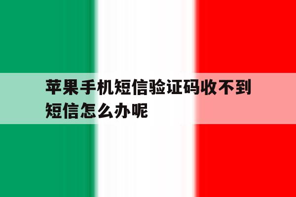 苹果手机短信验证码收不到短信怎么办呢的简单介绍 苹果手机短信验证码收不到短信怎么办呢的简单介绍