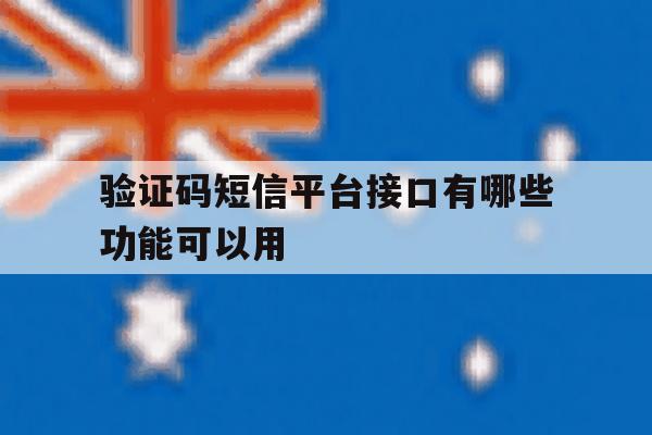 验证码短信平台接口有哪些功能可以用 验证码短信平台接口有哪些功能可以用