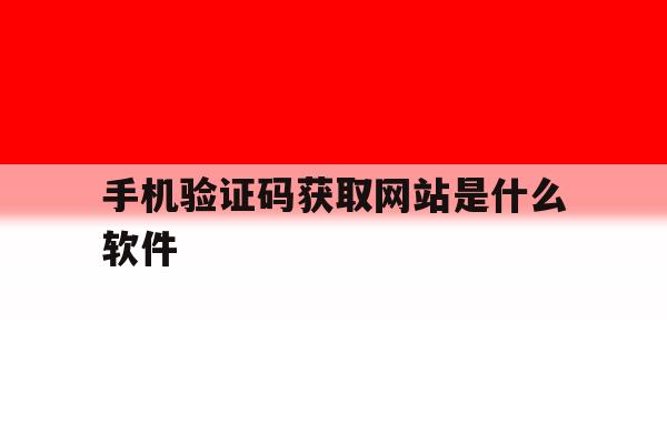 手机验证码获取网站是什么软件 手机验证码获取网站是什么软件