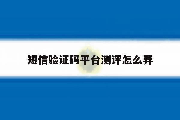 短信验证码平台测评怎么弄 短信验证码平台测评怎么弄