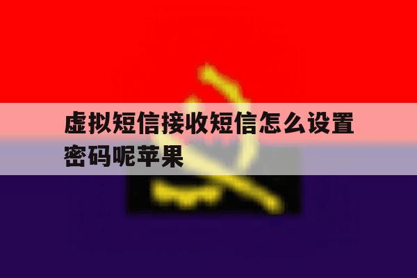 虚拟短信接收短信怎么设置密码呢苹果 虚拟短信接收短信怎么设置密码呢苹果